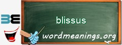 WordMeaning blackboard for blissus